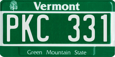 VT license plate PKC331