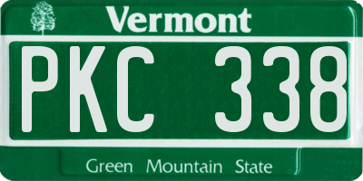 VT license plate PKC338