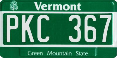 VT license plate PKC367
