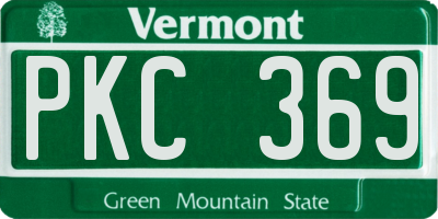 VT license plate PKC369