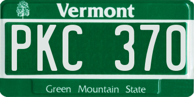 VT license plate PKC370