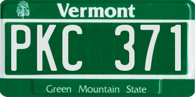 VT license plate PKC371