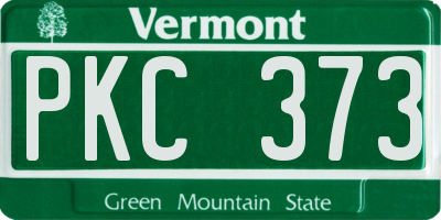 VT license plate PKC373