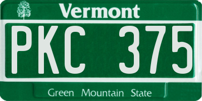 VT license plate PKC375