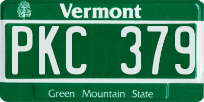 VT license plate PKC379