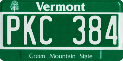 VT license plate PKC384