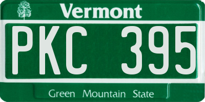 VT license plate PKC395