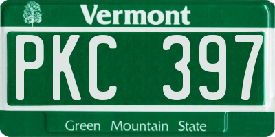 VT license plate PKC397