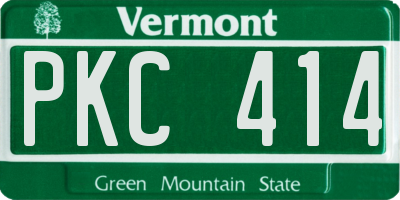VT license plate PKC414