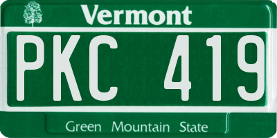 VT license plate PKC419
