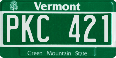 VT license plate PKC421