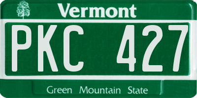VT license plate PKC427