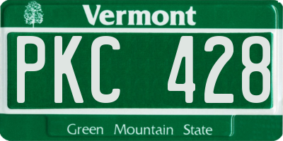 VT license plate PKC428