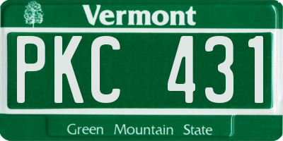 VT license plate PKC431