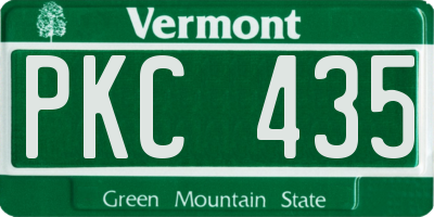 VT license plate PKC435