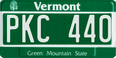 VT license plate PKC440