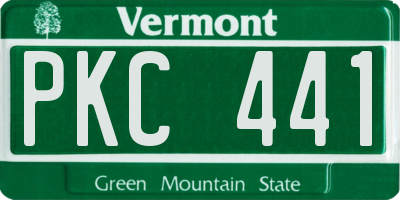 VT license plate PKC441