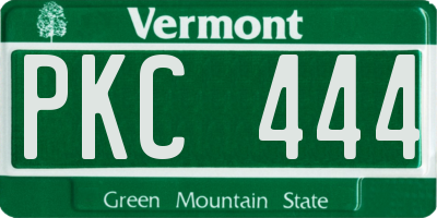 VT license plate PKC444