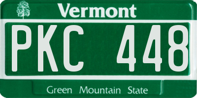 VT license plate PKC448