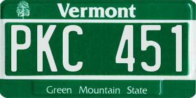 VT license plate PKC451