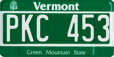 VT license plate PKC453
