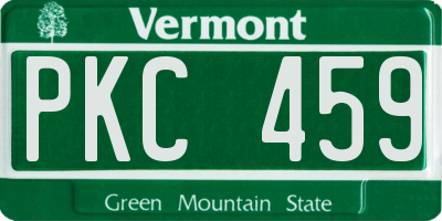 VT license plate PKC459