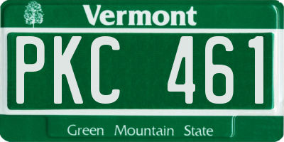 VT license plate PKC461