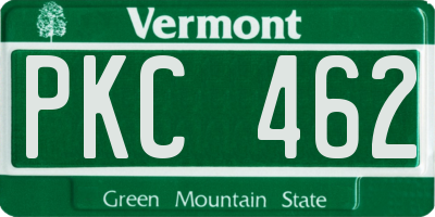VT license plate PKC462
