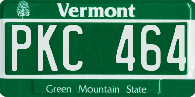 VT license plate PKC464