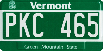 VT license plate PKC465