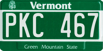 VT license plate PKC467
