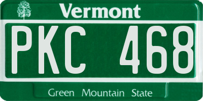 VT license plate PKC468
