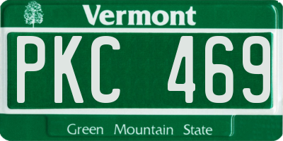 VT license plate PKC469