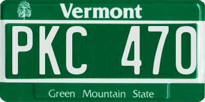 VT license plate PKC470