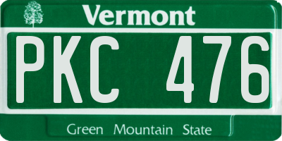 VT license plate PKC476