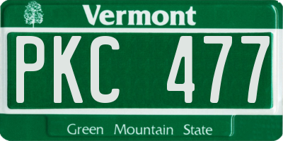 VT license plate PKC477