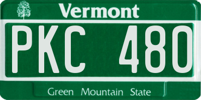 VT license plate PKC480