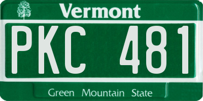 VT license plate PKC481