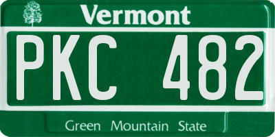 VT license plate PKC482