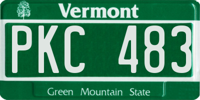VT license plate PKC483
