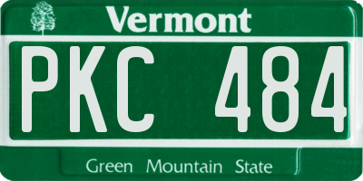 VT license plate PKC484