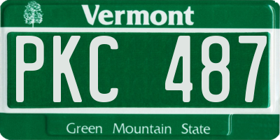 VT license plate PKC487