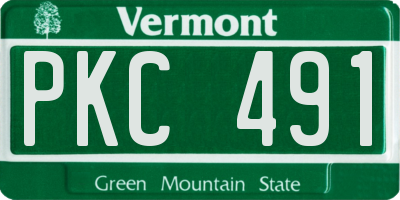 VT license plate PKC491