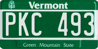 VT license plate PKC493