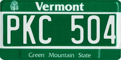VT license plate PKC504