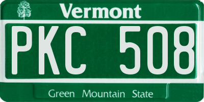 VT license plate PKC508