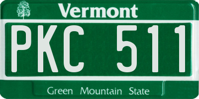 VT license plate PKC511