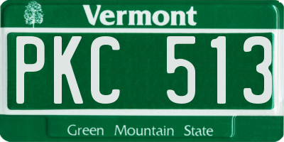 VT license plate PKC513