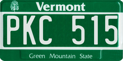 VT license plate PKC515
