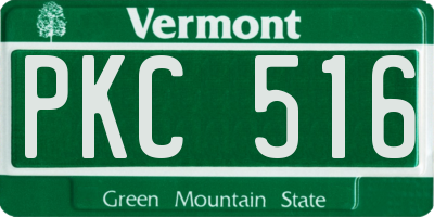 VT license plate PKC516